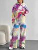 Camouflage European and American Autumn and Winter Casual Long-sleeved Suit Women's Hooded Sweater Trousers Two-piece Set