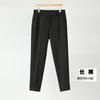 Autumn and winter velvet thickened semi-elastic waist pants men's straight woolen pants non-ironing casual large size suit pants men