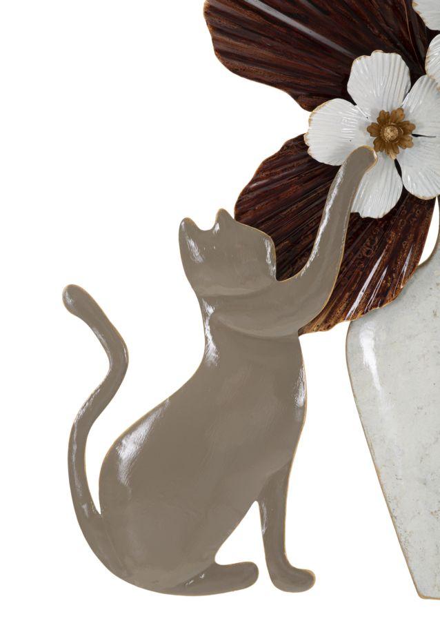 Wandpaneel aus Eisen Katze Cm 54,6X8,9X59,7