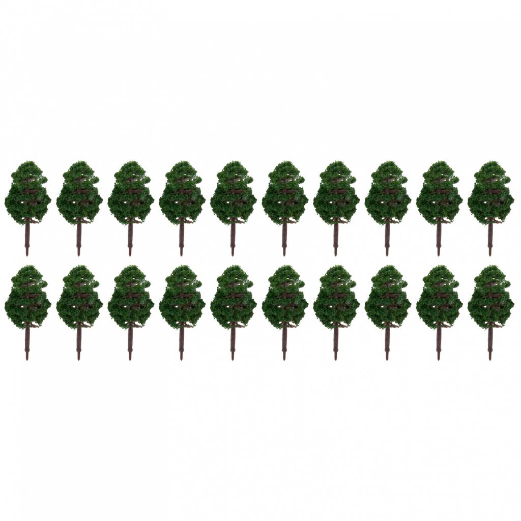 Garden Model Trees Miniature Decoration Supplies 20Pcs 8CM DIY Railway