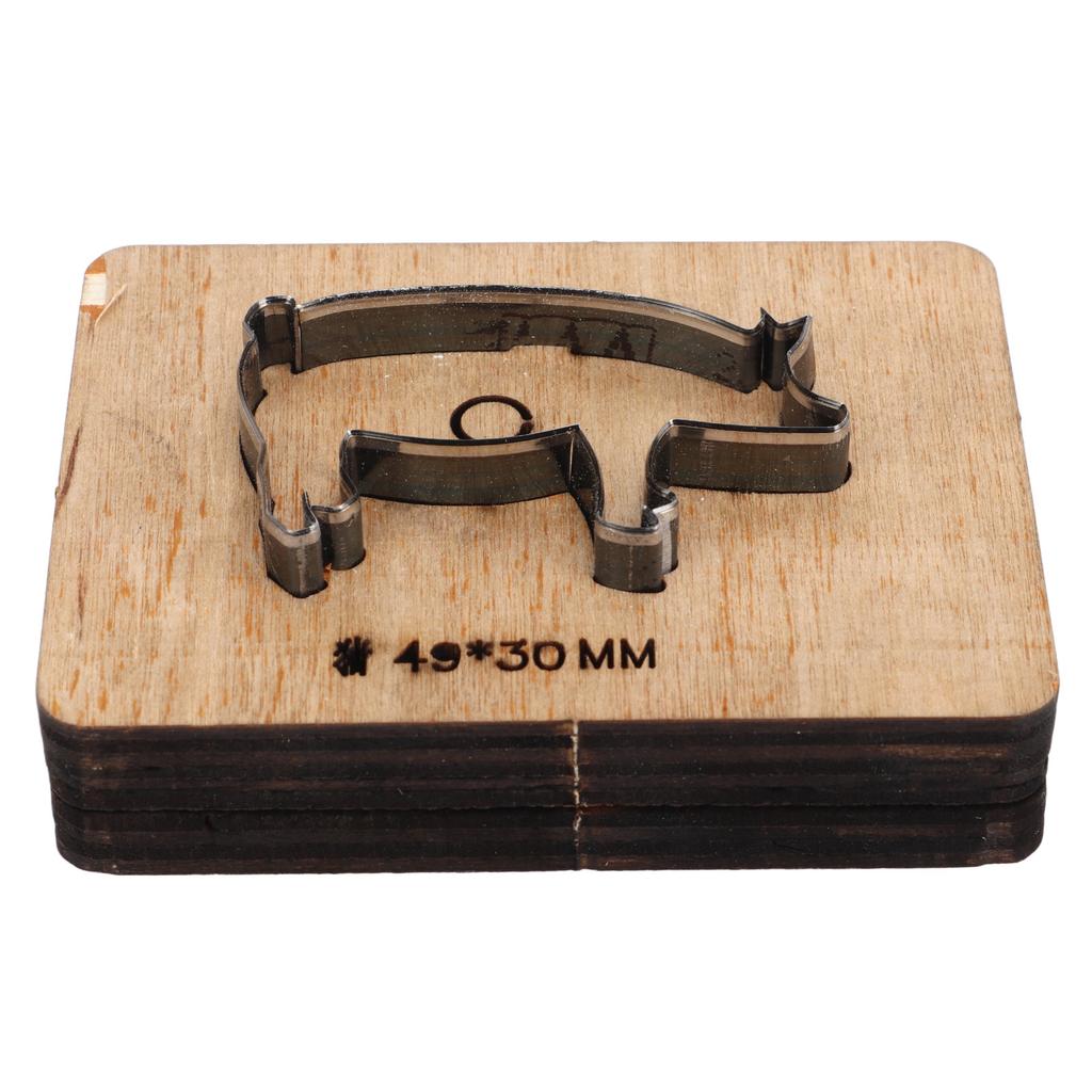 Leather Cutting Die Pig Shape 49x30mm Alloy Steel Punching Mold DIY Punch Cutter for Plastic Clay