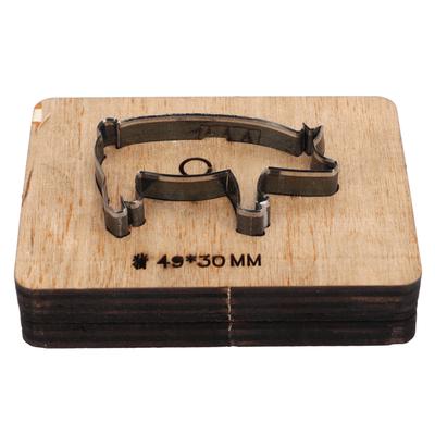 Leather Cutting Die Pig Shape 49x30mm Alloy Steel Punching Mold DIY Punch Cutter for Plastic Clay