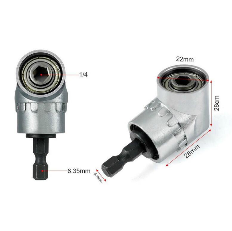 1PCS Right Angle Drilling Corner Screwdriver Holder Drill Bit 105 Degree Extension