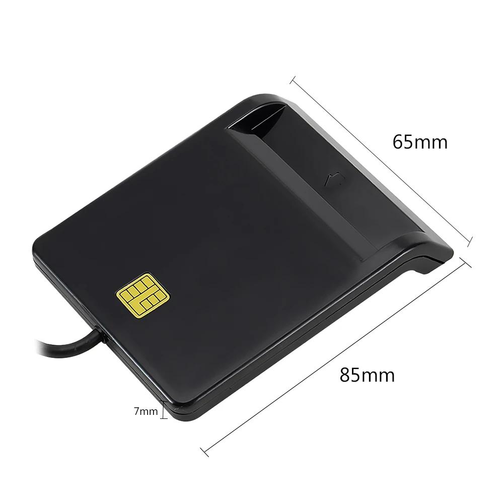 1-3 st USB 2.0 Smartkortläsare Bärbar Pålitlig Enkelhet för DNIE ATM CAC IC ID SIM-kort Klonare Kontakt Windows Linux