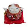 Ceramic Money Cat Moving Hand – Pink On Cushion