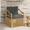 Outdoor Sofa Polyester White and Anthracite
