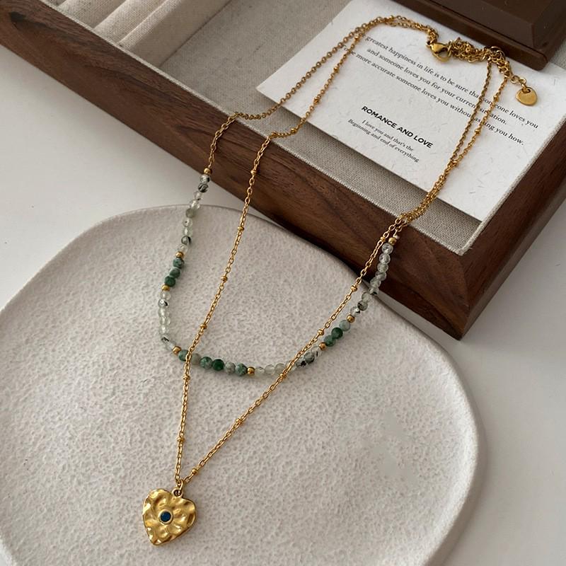 Natural Freshwater Pearl & Tiger Eye Bohemian Necklace - Autumn/Winter French Retro Clavicle Chain for Women