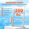 Aluminum Dock Ladder Boat Dock Ladder 66.9-78.9in Height Adjustable 5 Step