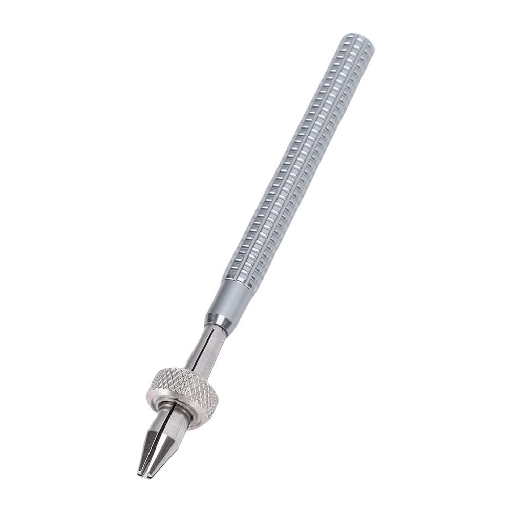 Silver Pin Vise Hand Drill Metal Craft Drill Tool Precision Jewelry Punch Tool Watch Maintenance