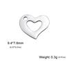 Teamer 5pcs Mini Breloque Cœur Breloques en Acier Inoxydable pour Fabrication de Bijoux Signe de la Paix Ruban Rouge Pendentif Bracelets Accessoires DIY