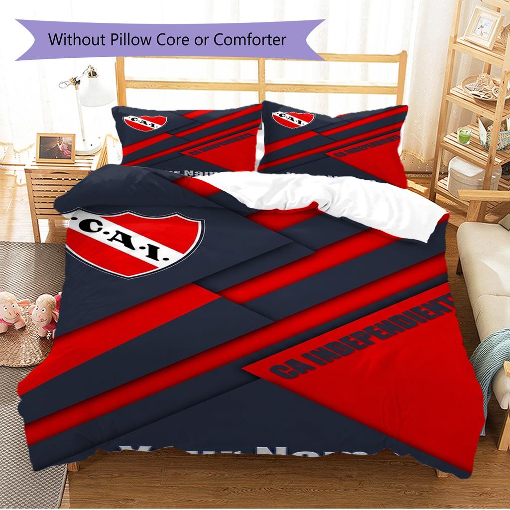 Name Custom CA Independiente Pattern Bedding Set Quilt Cover Pillowcase Home Decor Gift (1 * Duvet Cover + 2 * Pillowcase, Without Core)