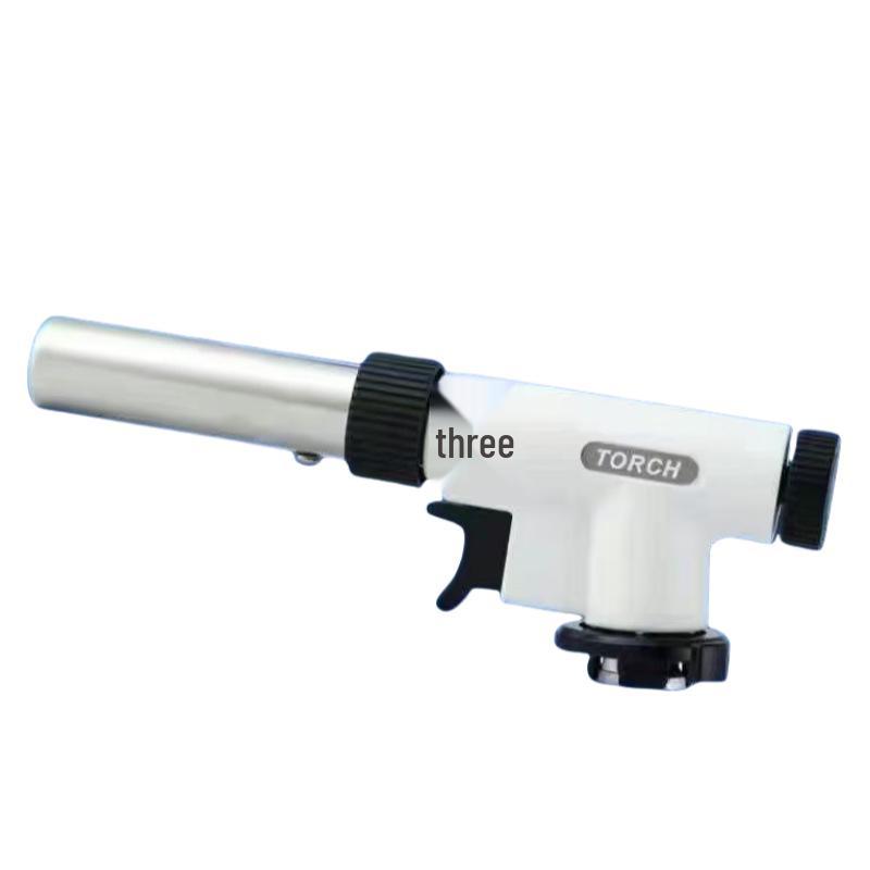 516A Portable Windproof Blow Torch Igniter for Pig Hair Singeing, Baking, Welding, and Outdoor Barbecue 516A белый