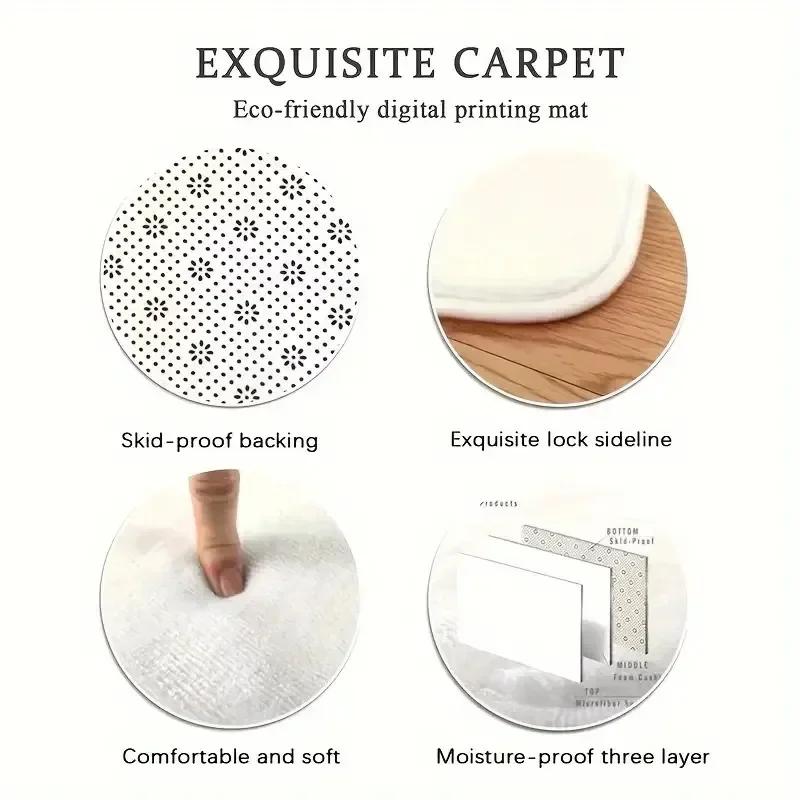 Christmas Kitchen Mat Flannel Anti-Fatigue Rugs with Gingerbread & Train  Machine Washable Rug for Living Room Bedroom Dining