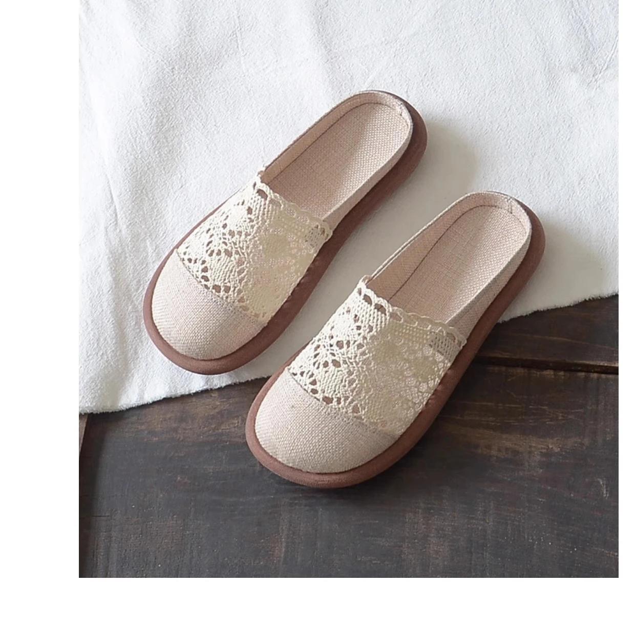 

Мода 2025Женские художественные бохо сандалии из кружева и сетки - Винтажный ретро стиль, Универсальные мюли с закрытым носком и ремешком на пятке с вырезами 35 бежевый