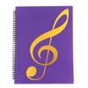 A4 Spiral Music Sheet Folder with Treble Clef Design Multi-Color Score Organizer for Musicians and Students Durable Sheet Music Holder