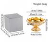 European-Style Patterned Fruit Plate,Portable Alloy Luxurious Bright Gold Tray,Home Living Room High-Foot Snack Plate Decoration