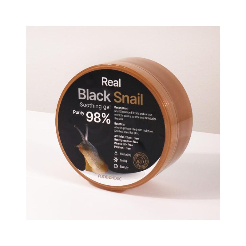 (1+1) Foodaholic Real Black Snail Soothing Gel 300ml / Snail Cream Soothing Gel Quick Moisturizing Elasticity Care