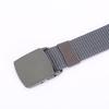 Unisex Canvas Belt with Automatic Buckle - Military Training, Casual Jeans, No-Metal Design