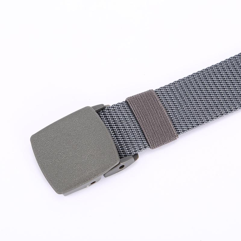 Unisex Canvas Belt with Automatic Buckle - Military Training, Casual Jeans, No-Metal Design