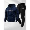 Popular Casual Fashionable Men's Women's Hoodie Set With Printed Drawstring Sports