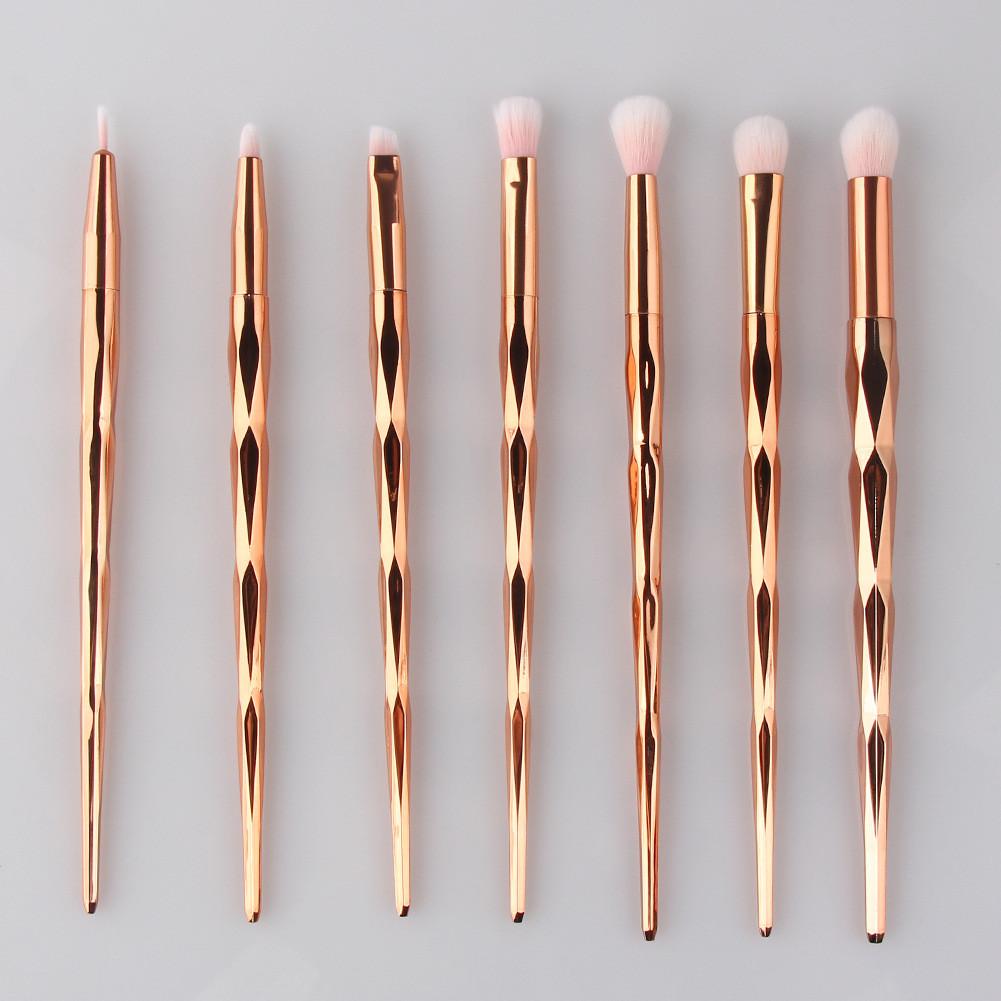 

Професійний набір пензлів для макіяжу очей з різнокольоровими ручками для новачків та майстрів Rosegold1