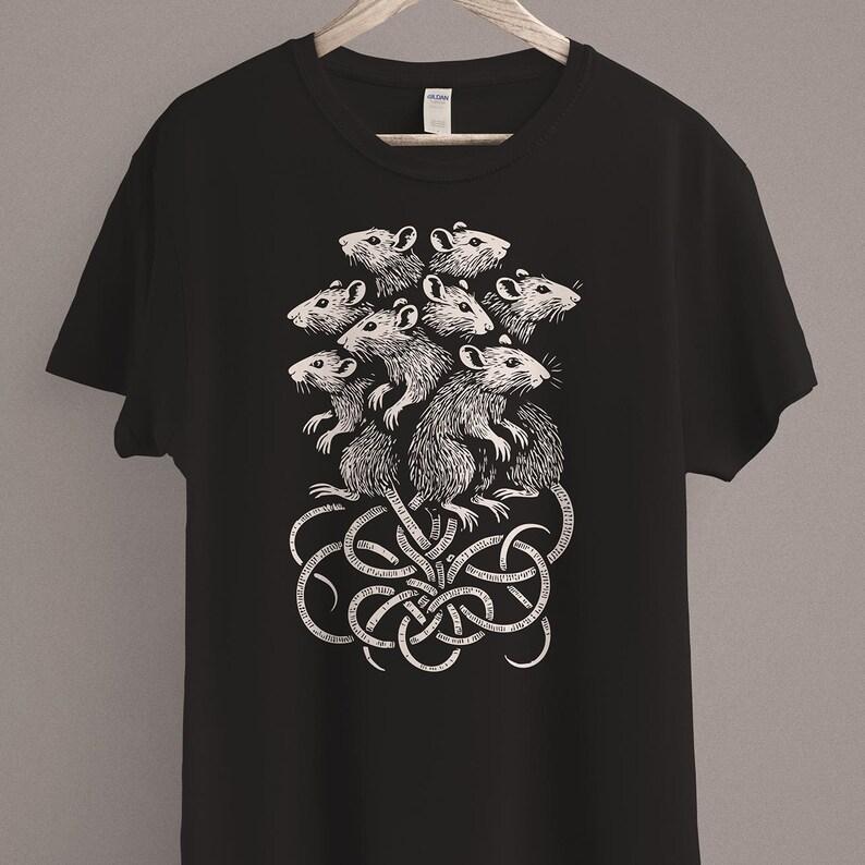 Black Death T-shirt Medieval Rat Shirt Gothic Grunge Clothing Horror Goth Aesthetic History Dark Academia Man and Women Top Tee