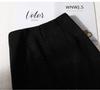 Women's High Waist Wool-Blend Sequined A-line Skirt - Autumn/Winter Slimming Bodycon with Slit