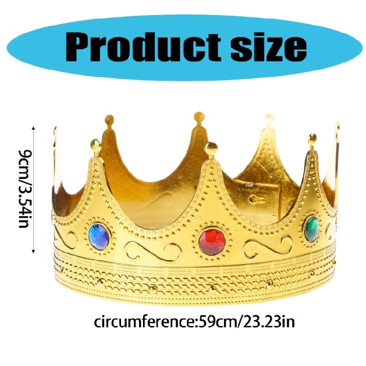 Royal King Crown Princed Crown and Tiaras Queen Crown Princed Costume Accessory for Halloween Cosplay Birthday Party