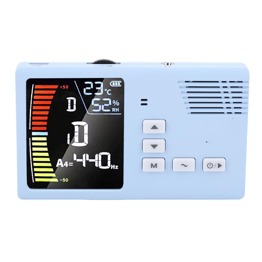 Metronome Tuner Rechargeable LED Display 3 In 1 Digital Tuner Tone Generator for Guzheng Guqin Erhu Pipa White