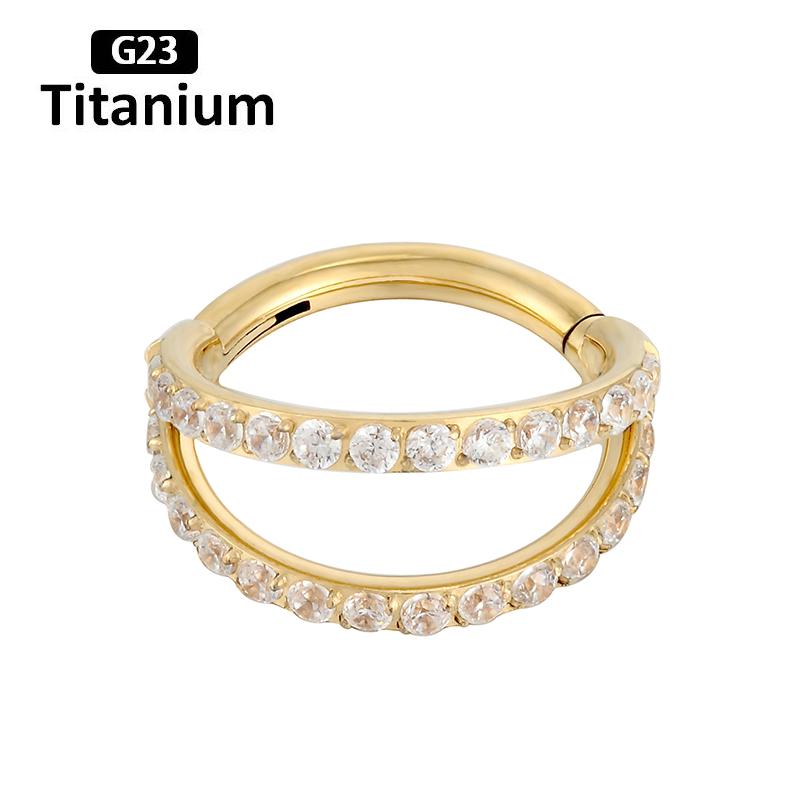 ASTM f136 Titanium Piercing Hinged Segment Septum Hoop Nose Rings Clicker Ear Cartilage Tragus Helix Conch Body Jewelry Earrings