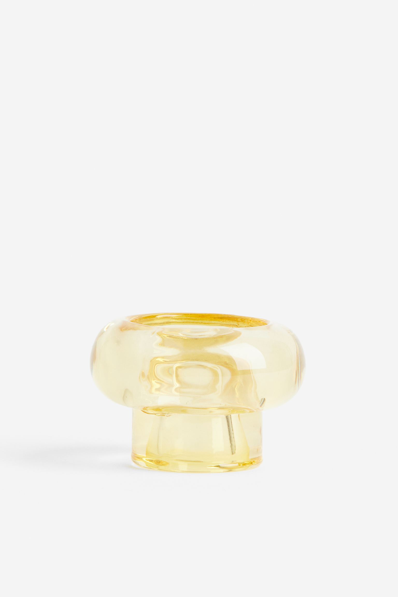 

Стеклянный подсвечник