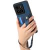 Opaska na rękę Etui portfel skórzany z miejscem na karty do Xiaomi Redmi Note 13 Pro 12 Plus 12T 13T POCO X6 X5 X4 Pro X3 NFC Torba z kieszonką na pasek