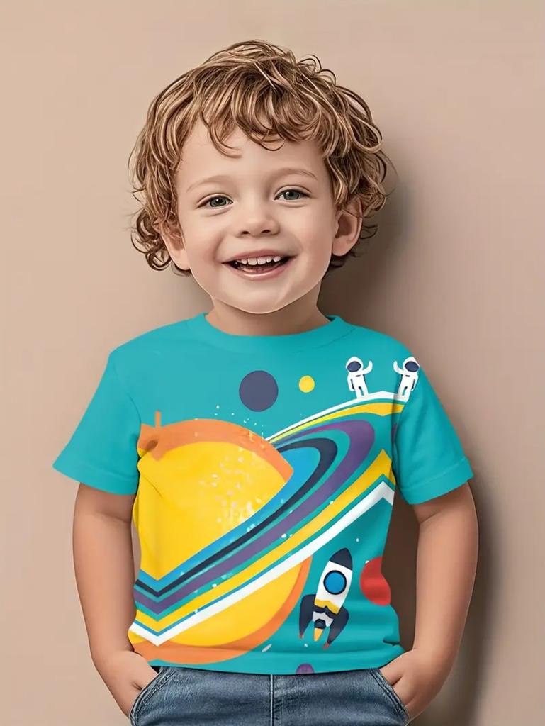 Funny Children's T-Shirts Dinosaur Pattern 3D Print Casual Cartoon Short Sleeved T-Shirts Outdoors Cute T-Shirts for Children