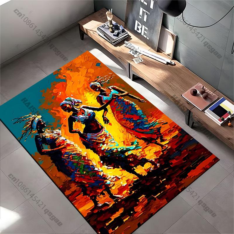 Vibrant cultural celebration dancing carpet Yoga living room room decor children's crawling mat doormat area rug