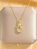 1 Pcs Copper Pendant Money Pouch Titanium Steel Necklace Model 2025 Women Niche Trend Light Luxury Collarbone Chain