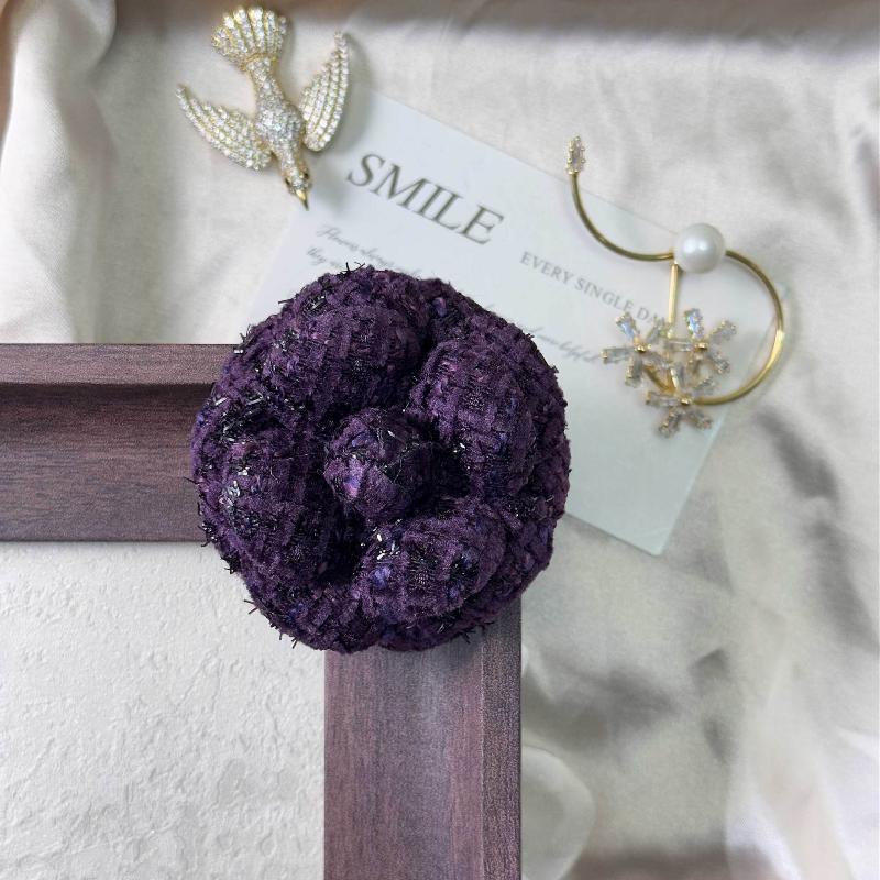 French Style Fabric Camellia Brooches Vintage Elegant Flower Lapel Pins For Women Fashion Wedding Party Badge Accessories Gifts