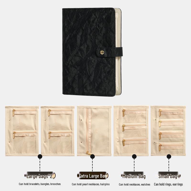 2026 Jewelry Travel Book: Portable Anti-Oxidation Necklace & Earring Storage Bag