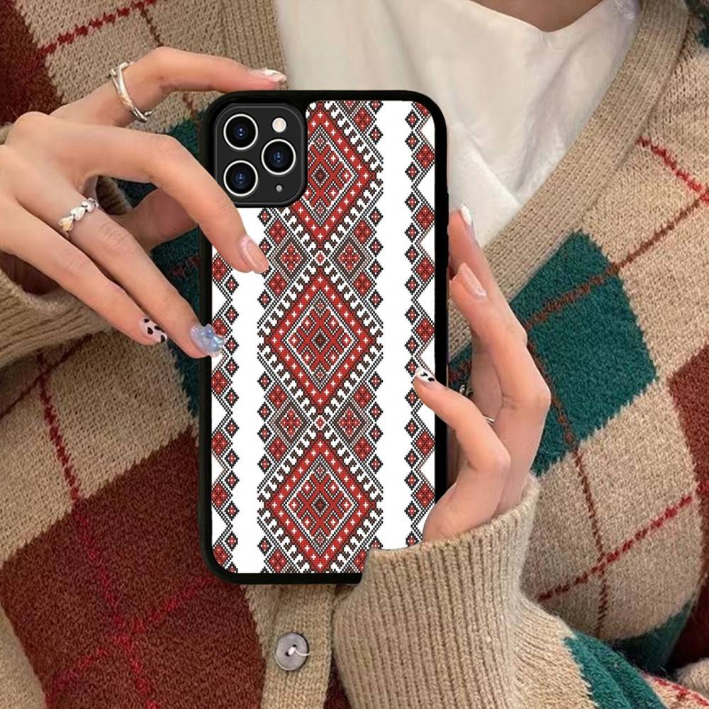 

U-Ukraine Ornament Pattern Phone Case Silicone PC+TPU For For IPhone 11 12 13 14 15 16 Plus Pro Max Cover iPhone 11