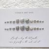 J42 Rhinestone Glitter Toenail Art Patches - Handmade, Colorful, Wearable Light-Cured Fake Toenails