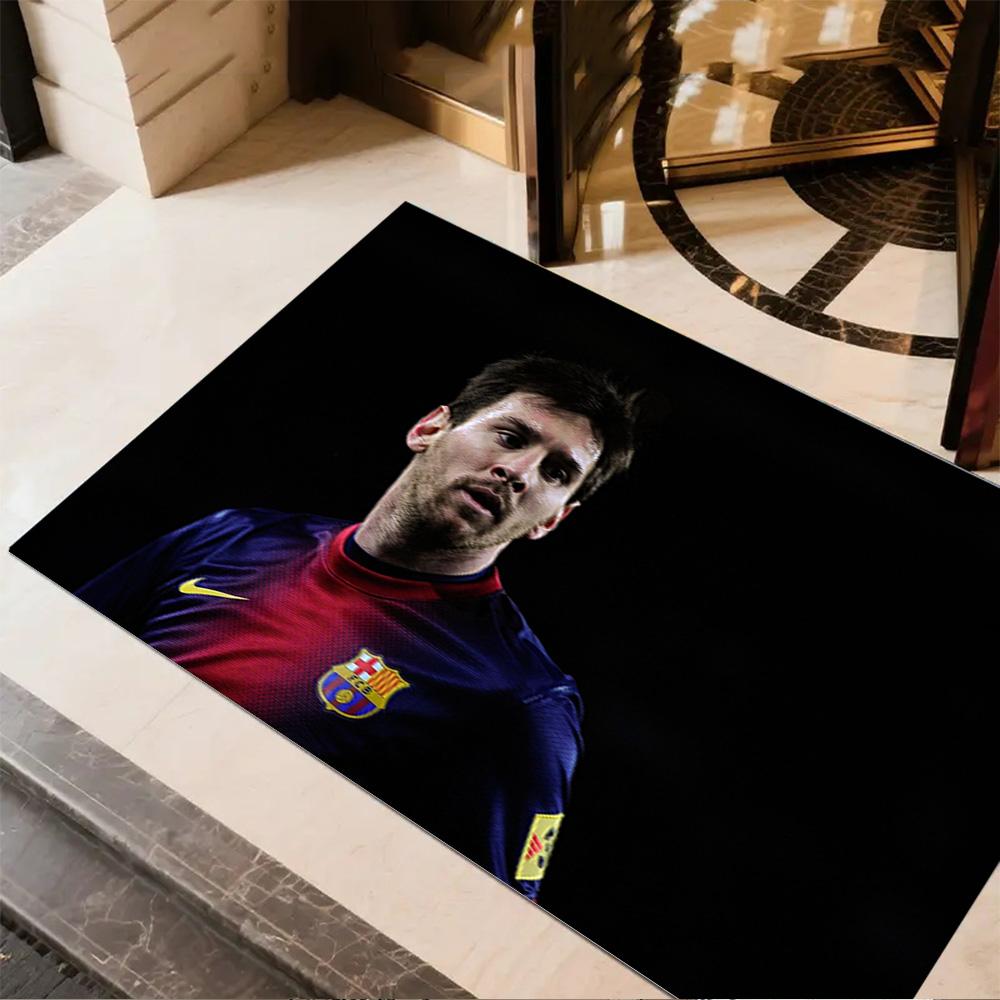 Argentina's Messi Action Floor Mat Suitable for Entryway Bedrooms Decorate room Playrooms Antislip Carpet Decorate Offices Birthday/Christmas Gift