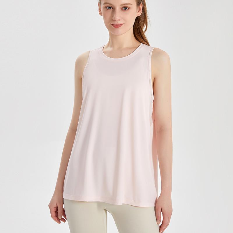 

LAHN Women s Quick-Dry Ice Silk Yoga Tank - Cool, Moisture-Wicking, Loose Fit Sleeveless Sportswear XL