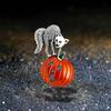 Spooky Season Fashionable Brooch Pin Spooky Seasonal Pumpkin Ghost Broomstick Metal Pin Jewelry for Unique Gift Idea