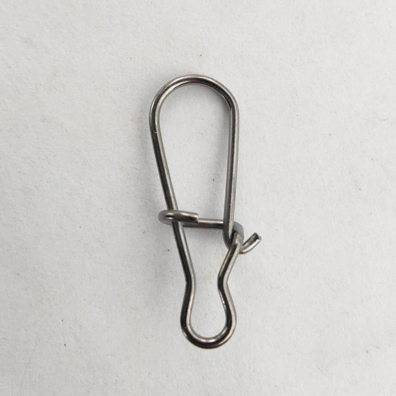 Black 304 Stainless Steel Snap Swivels: Enhanced Quick-Snap, High-Tensile Strength Fishing Connector