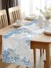 Summer Ocean Starfish Print Linen Table Runner Home Decor Watercolor Marine Life Corals Kitchen Dining Table Runners Party Decor