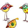 3Pcs Wooden Birds Wall Art Decor Colorful Bird Wall Hangings Funny Bird Wall