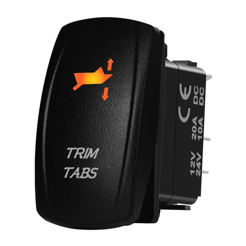 12V/24V Waterproof Backlit Marine Rocker Switch For Yacht Fishing Boat Sailboat Cruiser Navigation Anchor Lighting Fuel System Battery Switches5