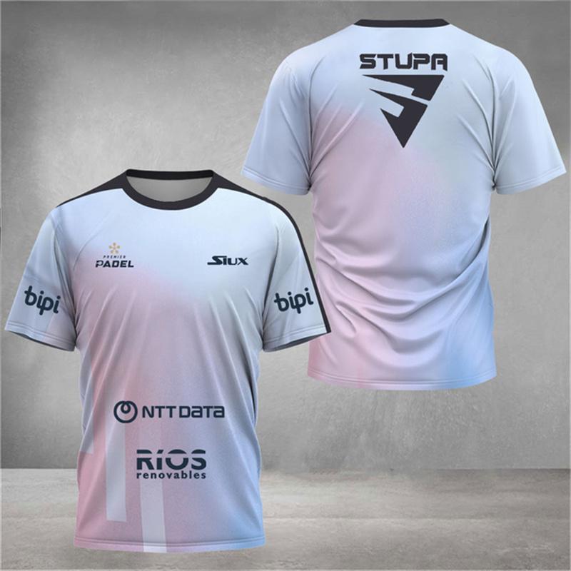 Neues Herren Fitness 3D Gedrucktes Herren T-Shirt Atmungsaktiv Schnelltrocknend Kurzärmelig Herrenmode Tennis Sport Kurzärmelig