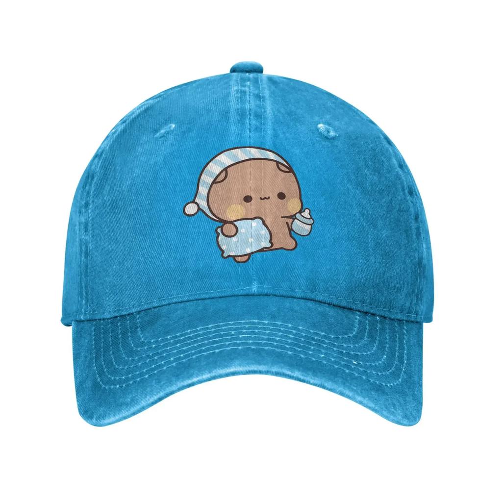 DuDu Bear Going To Sleep Casual Baseball Cap For UnisexTeens Summer with BuBu Panda Hunting Camping Trucker Hat Streetwear Cap