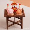 Welcome To The God Of Wealth Mini Simulation Set Doll House Model Ornament Pig Head Chicken Food Play Children Play House Small Toys