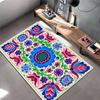 Colorful Floral Pattern Carpet with Blue, Pink, and Green Design Suitable for Use As an Anti-slip for Living Room Bedroom Sofas